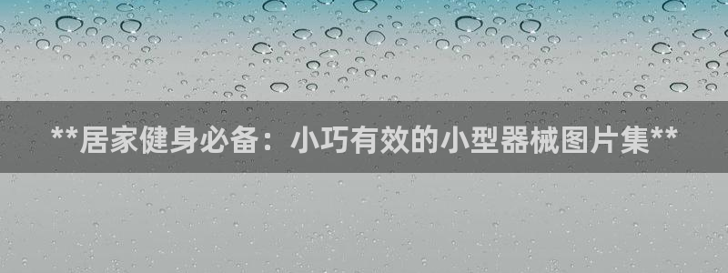 尊龙凯时麻将胡了：**居家健身必备：小巧有效的小型器